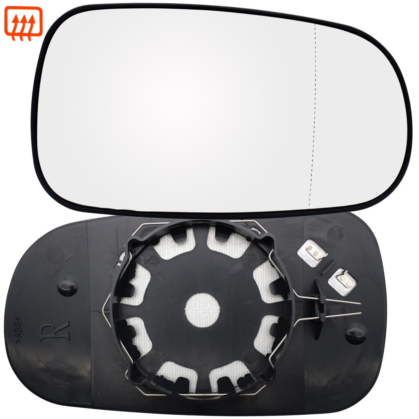 for Saab 9-5 9-3 2003-2008 Right Hand Side Wing Mirror Glass Heated With Base