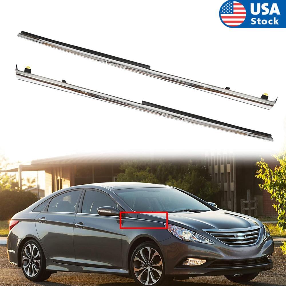 Car Chrome Molding Garnish Left Right Side Fender Trim For SONATA 877723S000
