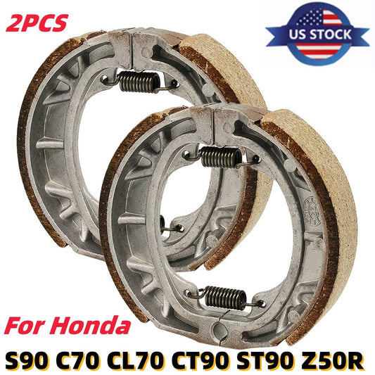 2PCS Front Rear Brake Shoes Pads for Honda S90 C70 CL70 CT90 ST90 Z50R CH125 US