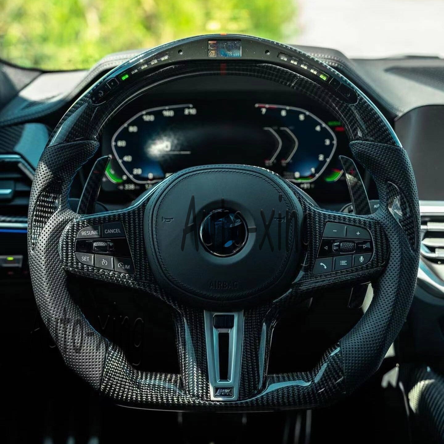 LED for Smart Carbon Fiber Steering Wheel Fit for BMW M5 G30 G38 F90 M5 G12 Gserise+Trim
