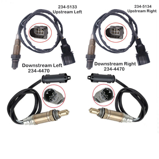 4pcs Oxygen O2 sensor For 2002-2005 for BMW 745i 745Li 4.4L 1 2 Upstream+Downstream