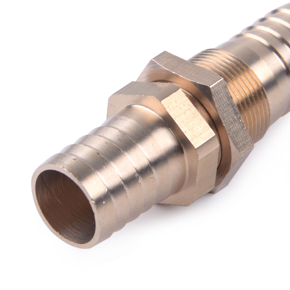 2pcs 5/8 16mm Brass Bulkhead Fitting Barb Hose Tube Connector v