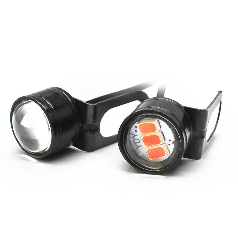 Motorcycle Daytime Running Red Flashing Reverse Backup Strobe Mirror Flash Light