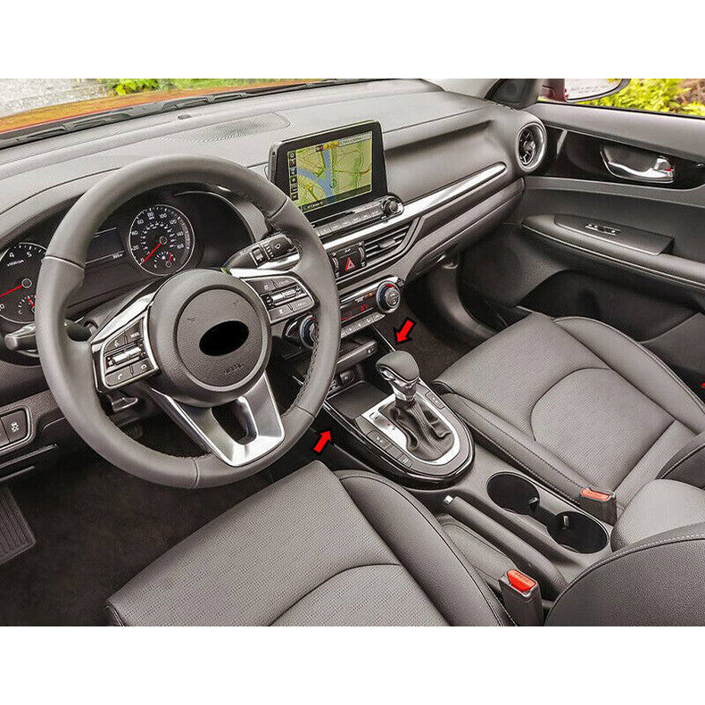 for Kia Forte 2019-2021 Carbon Fiber Inner Console Gear Shift Frame Cover Trim