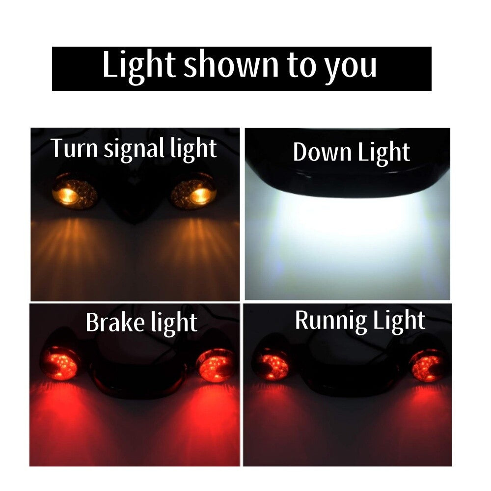 Rear turn signal brake LED light bar suitable for Harley Touring Road Street Glide Chrome - n