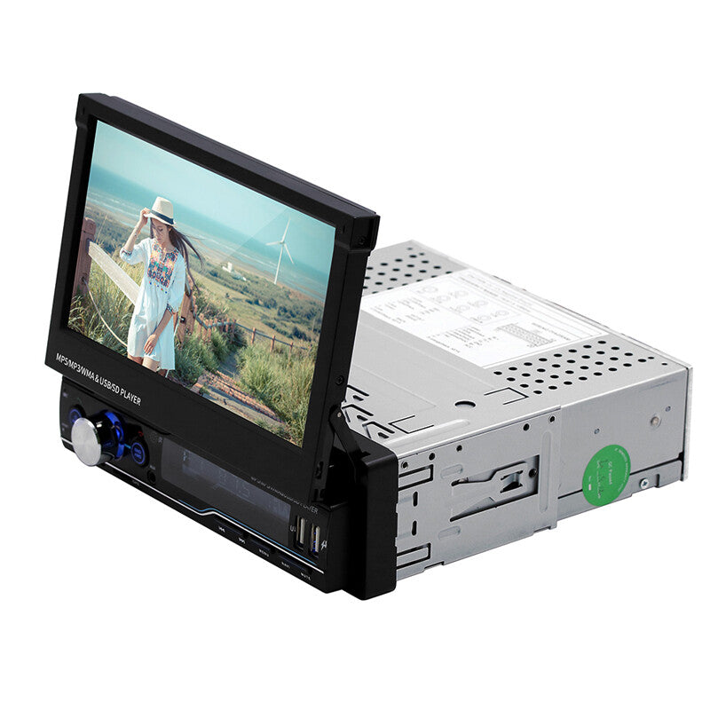 1Din Practical 7Touch Screen 12V Bluetooth GPS Flip Car Stereo Radio MP5 Player v