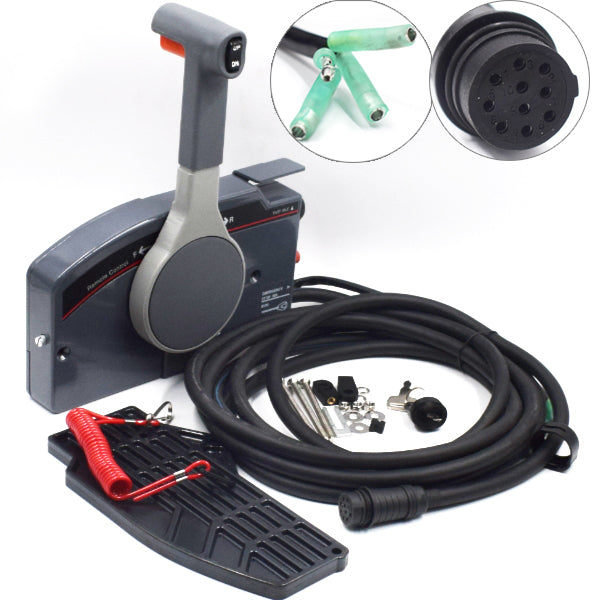 New product for Yamaha outboard remote control box and 10-pin cable left-side push throttle - n