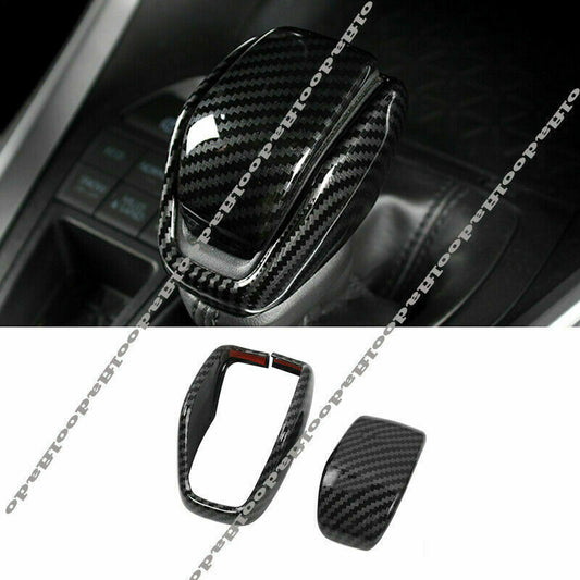 Carbon Fiber Inner Gear Shift Knob Cover Trim for Toyota Highlander 2020-2023
