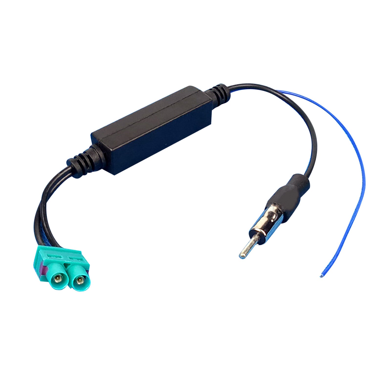 Car Dual FAKRA RF Radio Antenna Adapter Cable With Amplifier for Volkswagen