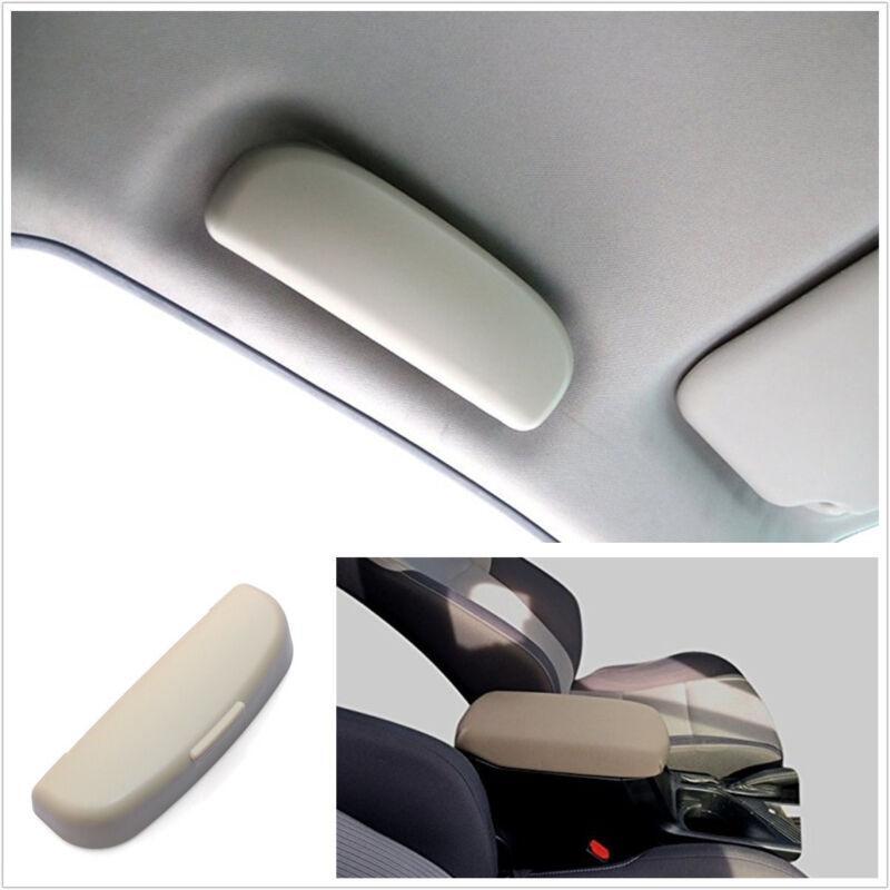 One Beige ABS Plastic Car Roof Sunglasses Storage Holder Clip Box - Universal n