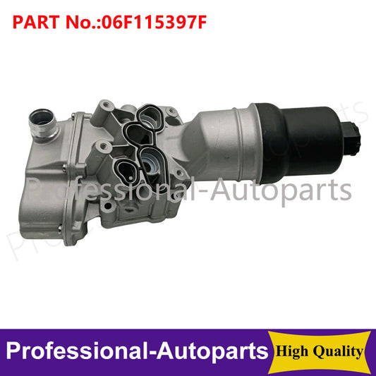 06F115397F Aluminium Oil Cooler Filter Housing for VW for Jetta GTI for Passat Eos Q