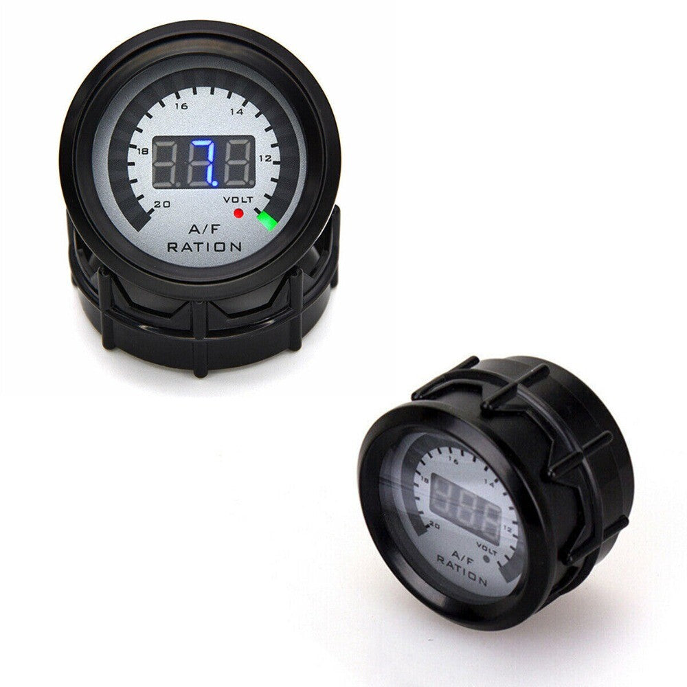 1x 2 52mm Car Blue LED Digital Air Fuel Ratio Gauge Meter Wideband 20:1~10:1. n