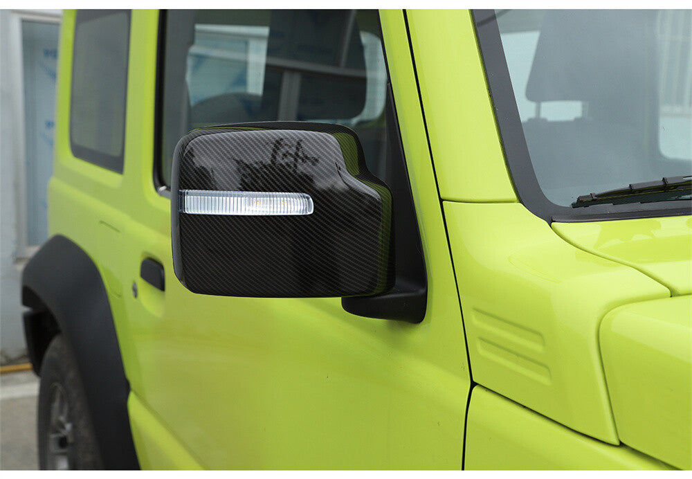 for Suzuki for Jimny 2019-23 Door Side Rear View Mirror Caps Cover ABS Carbon Fiber