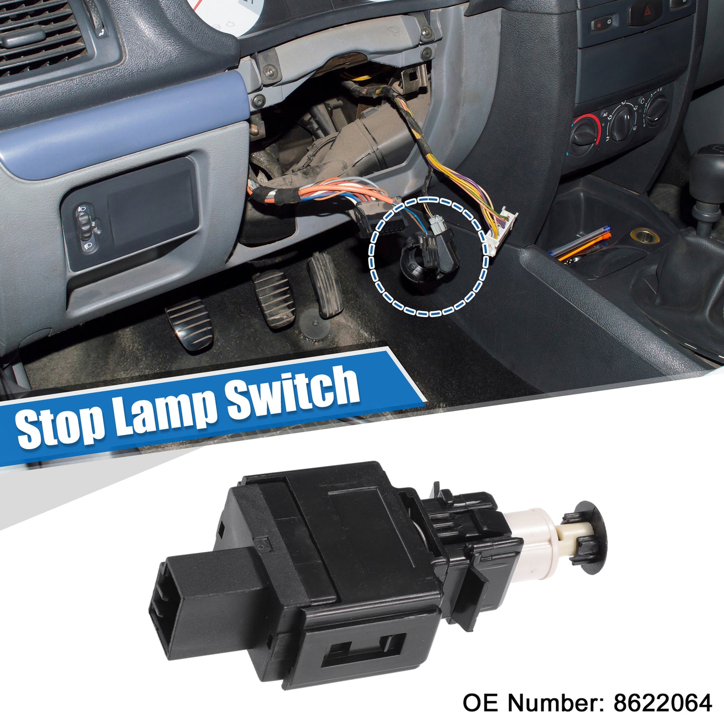 Car Brake Light Switch Stop Lamp Switch for Volvo S60 2001-2009 No.8622064