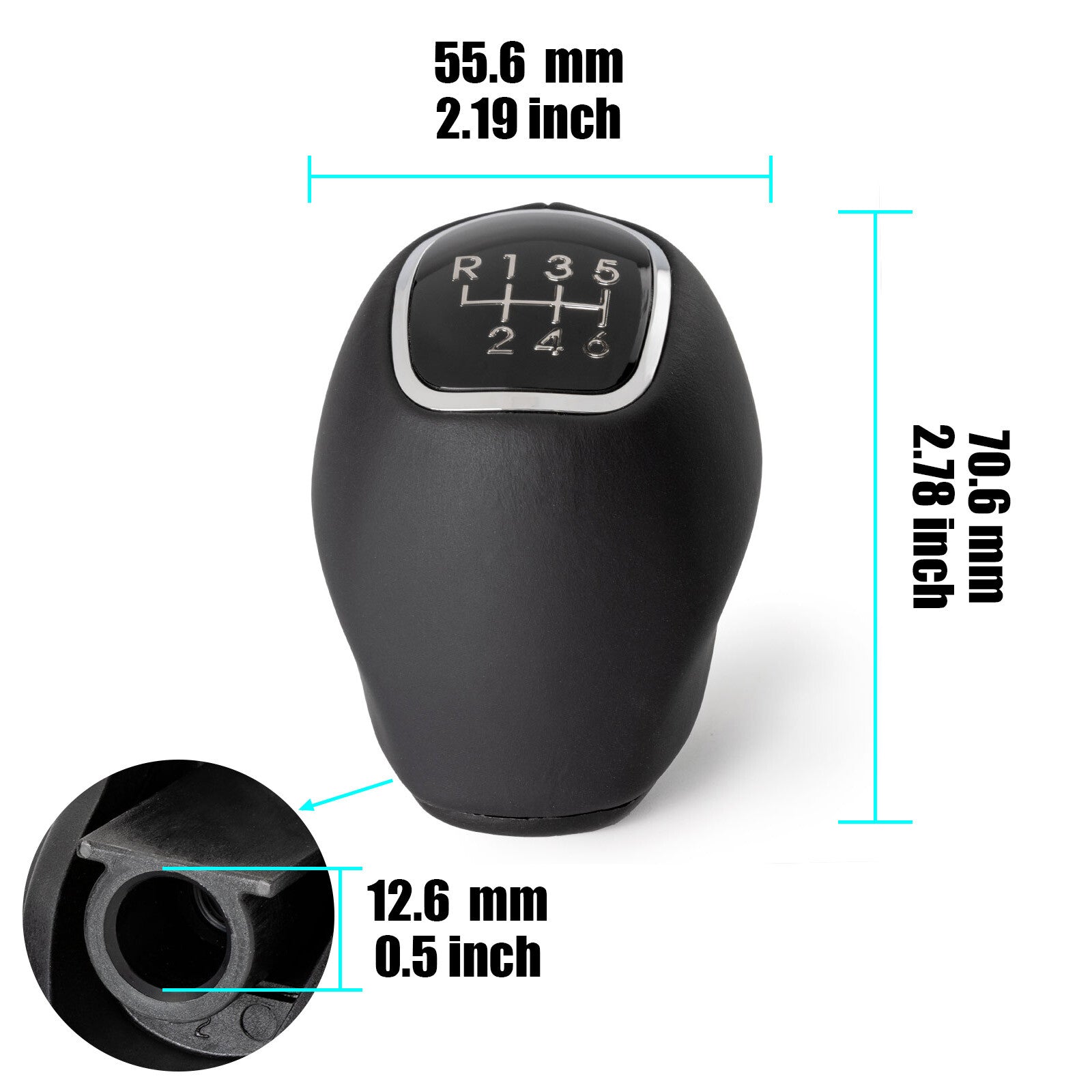 437113W400HU NEW Transmission Gear Shift Knob For 6-Speed Gear Manual Shift Only v