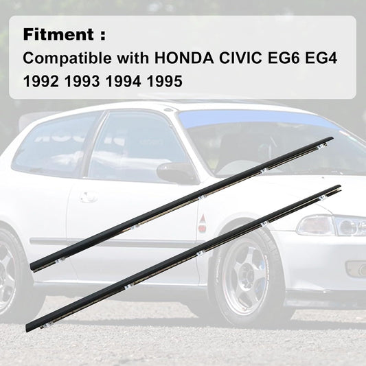 Fit for Honda for Civic EG6 EG4 3D 1992-1995 Outer Window Door Molding Set RH & LH n