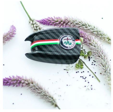 1 Piece Blue for Alfa Romeo for Stelvio Rear Boot Trunk Ring Badge Logo Cover- v