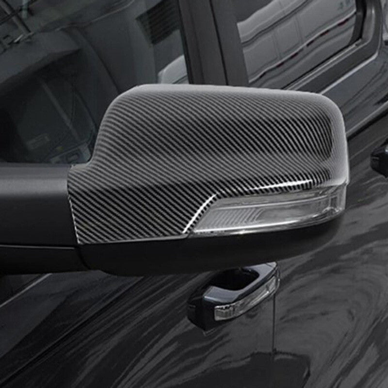 for Dodge for Ram 1500 2018-22 Carbon Fiber Side Door ABS Rearview Mirror Caps Cover
