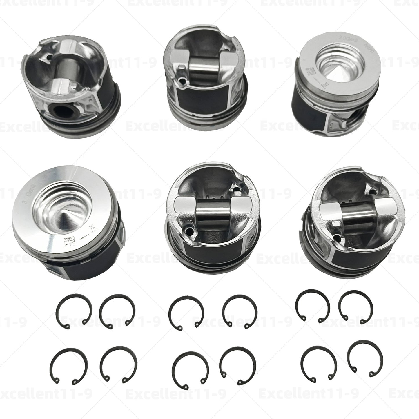6-Piece TDI Piston Ring Set Φ83.01 mm for Touareg, for Audi A4, A5, Q5, Q7, CDUD 3.0T- n