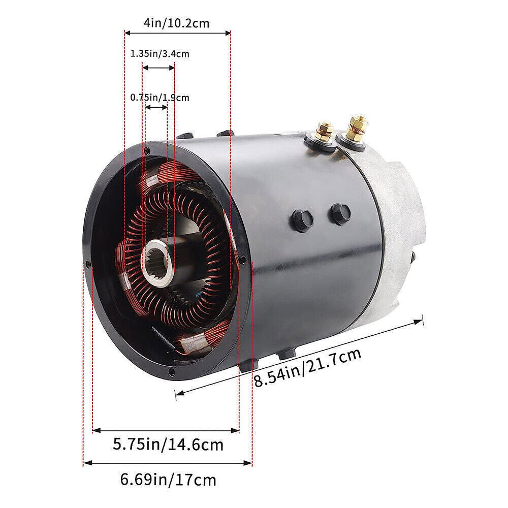 EZGO TXT 1995-2010 36-Volt for Golf Cart PDS DCS Electric Motor DE2-4007 Q