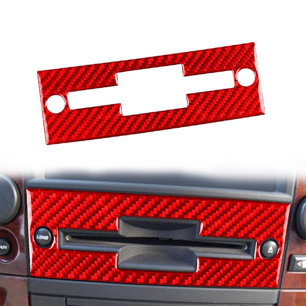 Carbon Fiber Radio CD Player Panel Cover Trim for Cadillac CTS 2003-2007 2005