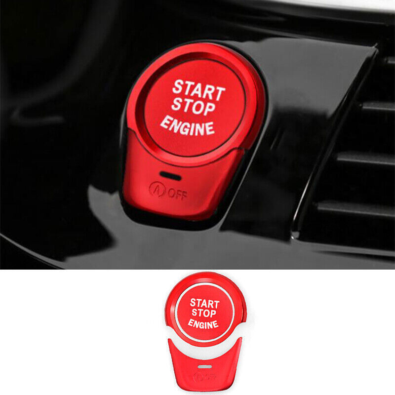 For 7 2016-2022 Red Aluminum Start Button Ignition Switch Cover Trim n