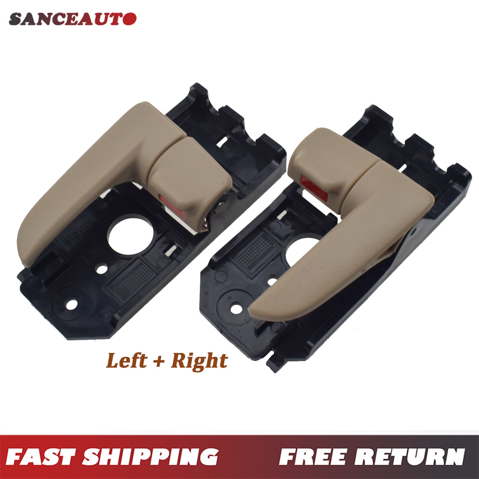 2-Pack Beige Left Inner Door Handles for 2004-2009 for Kia Spectra New Products n
