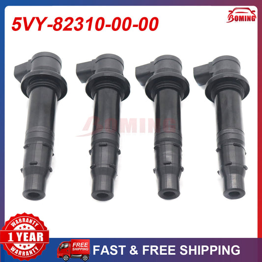 4-pack of brand new ignition coils for Yamaha FZ1, V-MAX 1700, YZF-R1, YZF-R6, 5VY-82310-00-00 Q