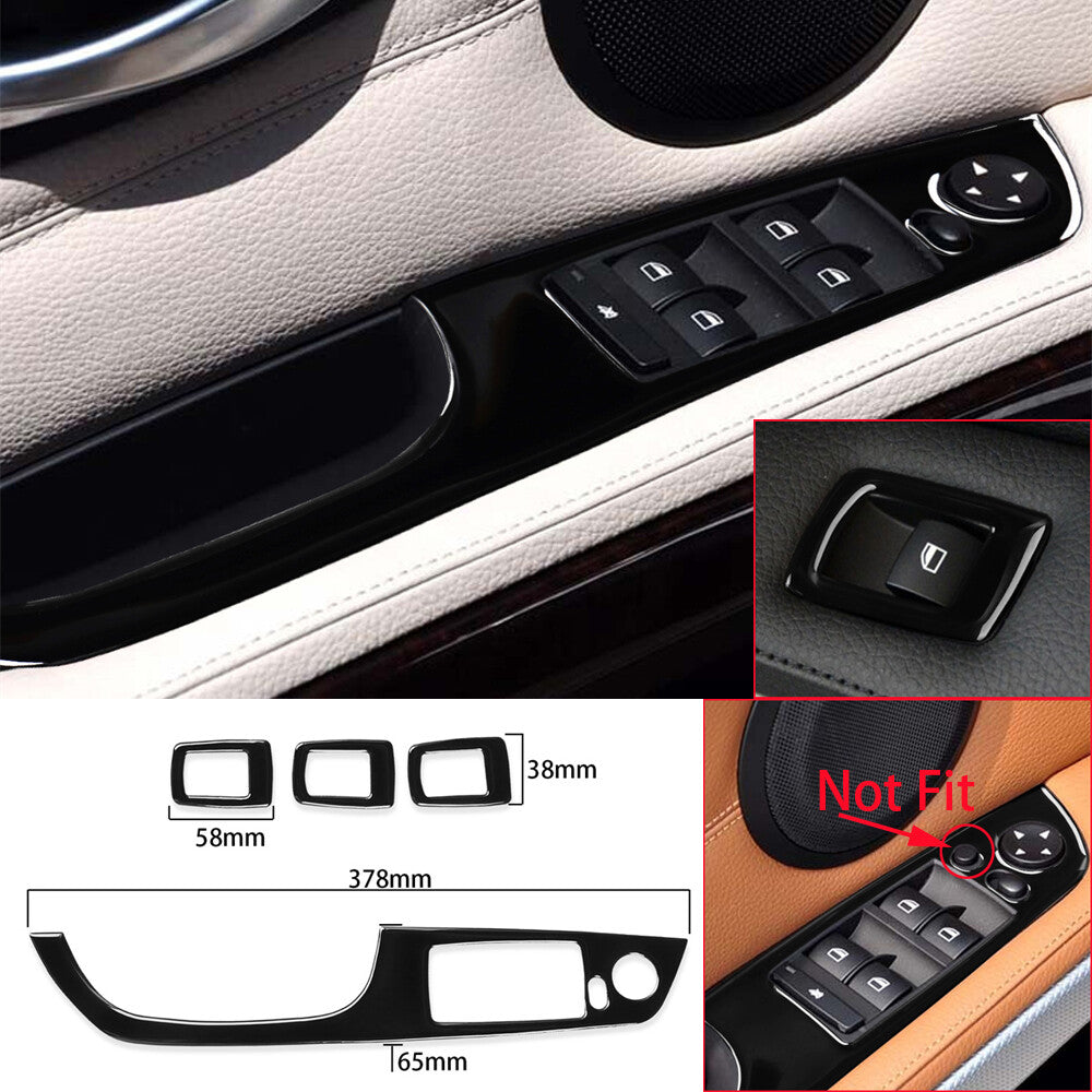 for BMW 3 Series E90 E92/93 2005-12 Black Door Window Lift Switch Button Cover¡Á4