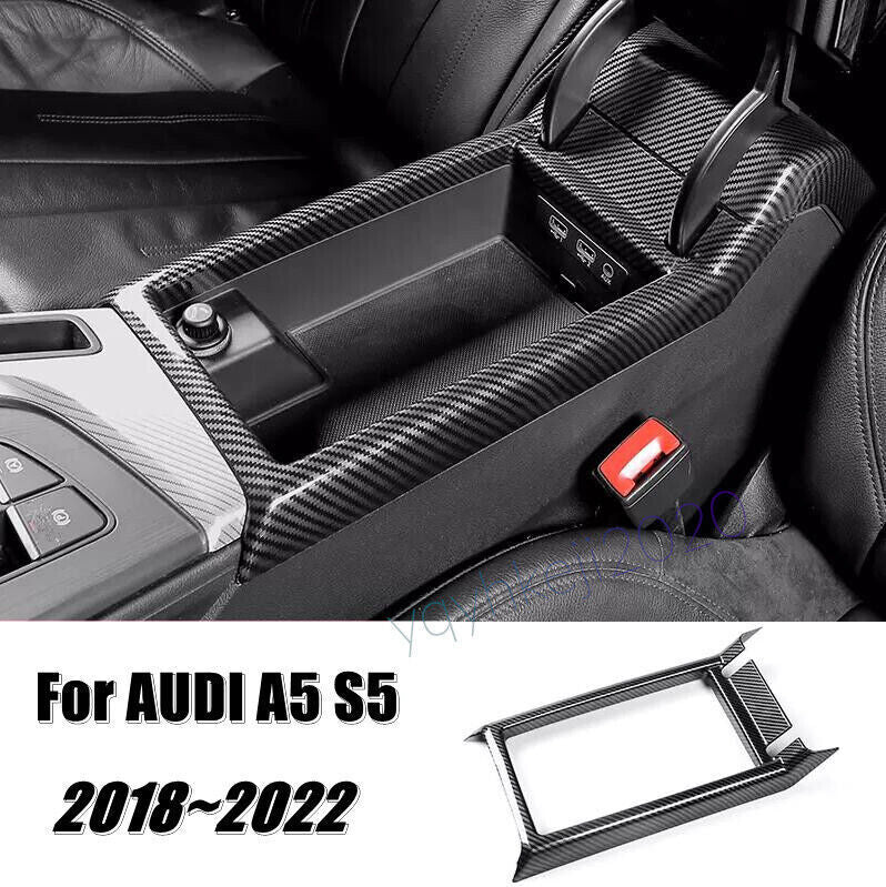 20-2023 Carbon Fiber ABS Central Console Storage Box Frame Trim for Audi A5 S5 B n