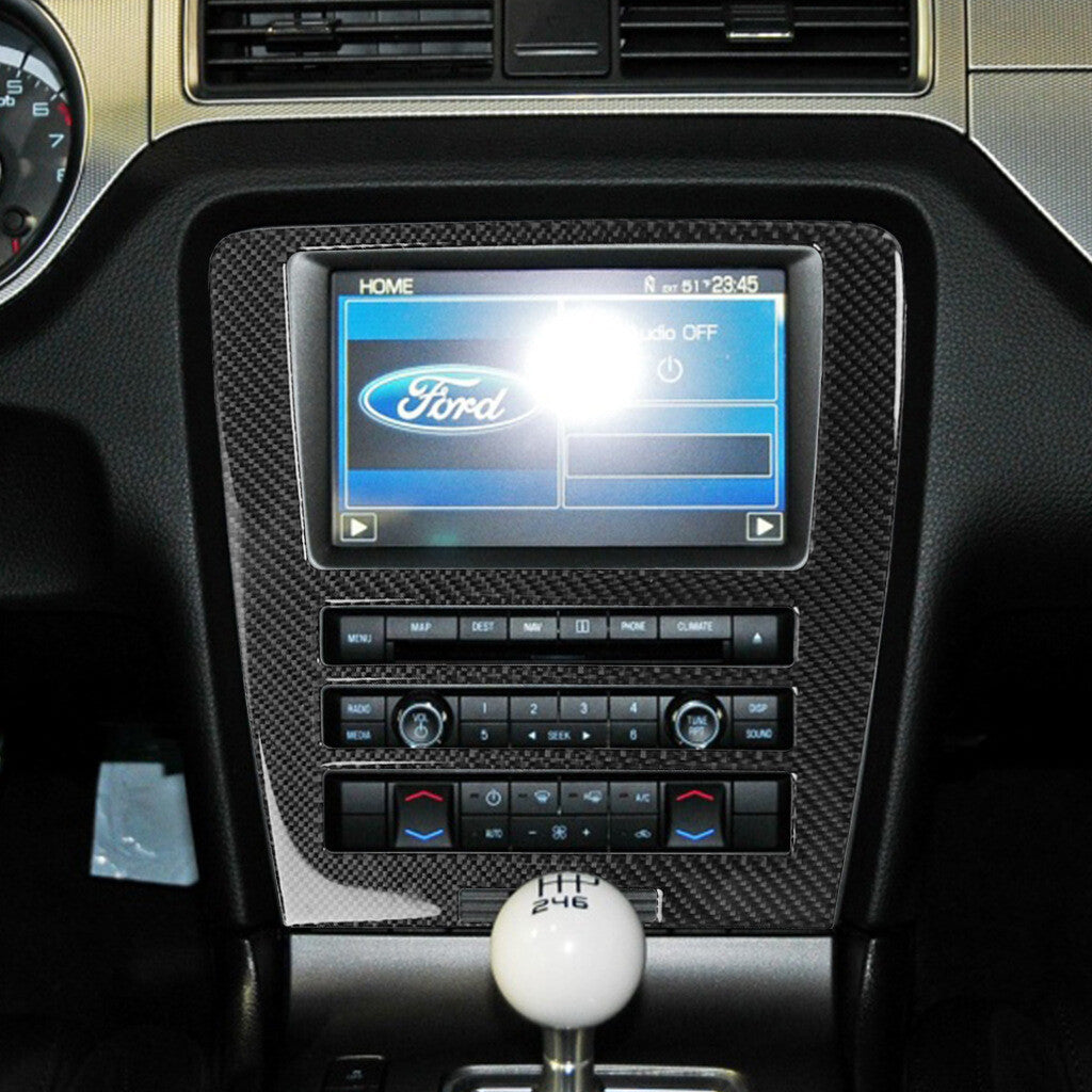 Center Console GPS Navigation Frame Trim  for ford  for Mustang 2009-2013 Carbon Fiber