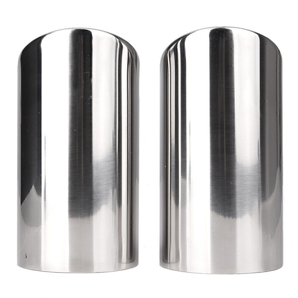 2pc Chrome Slip-on Tail Pipes Muffler Exhaust Tips for Audi for A4 Q5 2.0T 2009-2013 Q