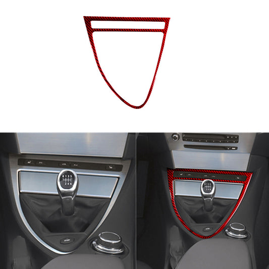 Red Carbon Fiber for Co -pilot Storage Box Cover Trim For 6 E63 E64 04-10 v