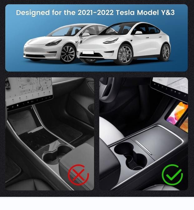 USB Hub 2021 Model 3/Y Center Console PD Fast Charger Adapter Splitter - n