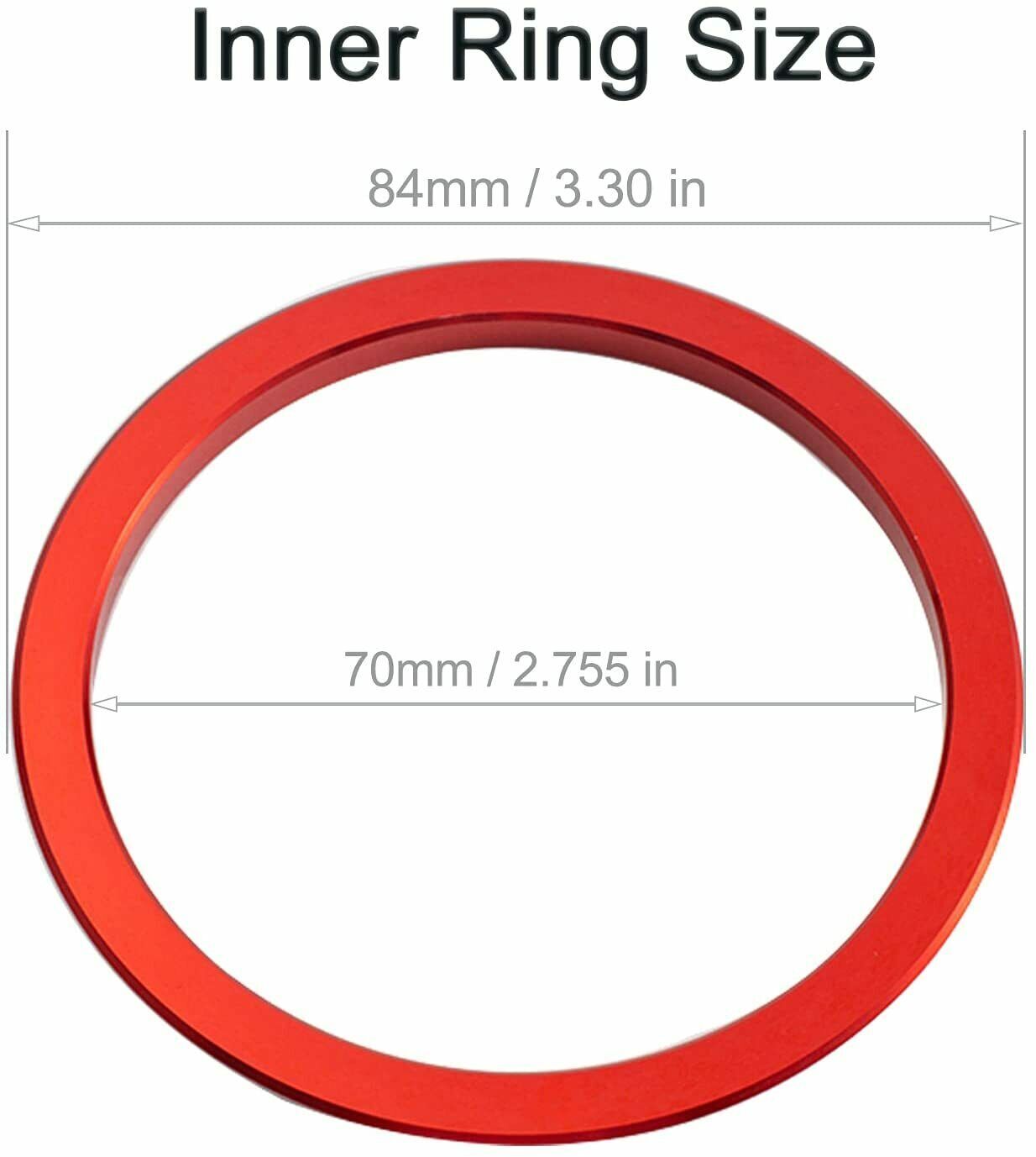 Red A/C Vent Ring Covers A/C Vent for Toyota Tacoma 2016-2022