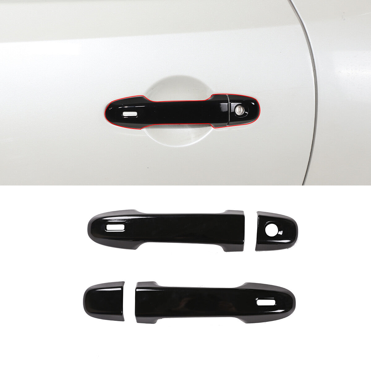 Carbon fiber Look Shift gear handle cover decoration suitable for tundra redwood 2022-2023- v