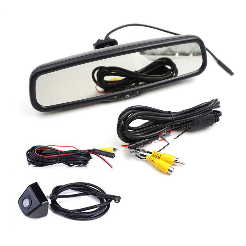 Automatic dimming TFT LCD screen rearview mirror monitor parking review + rear camera - n