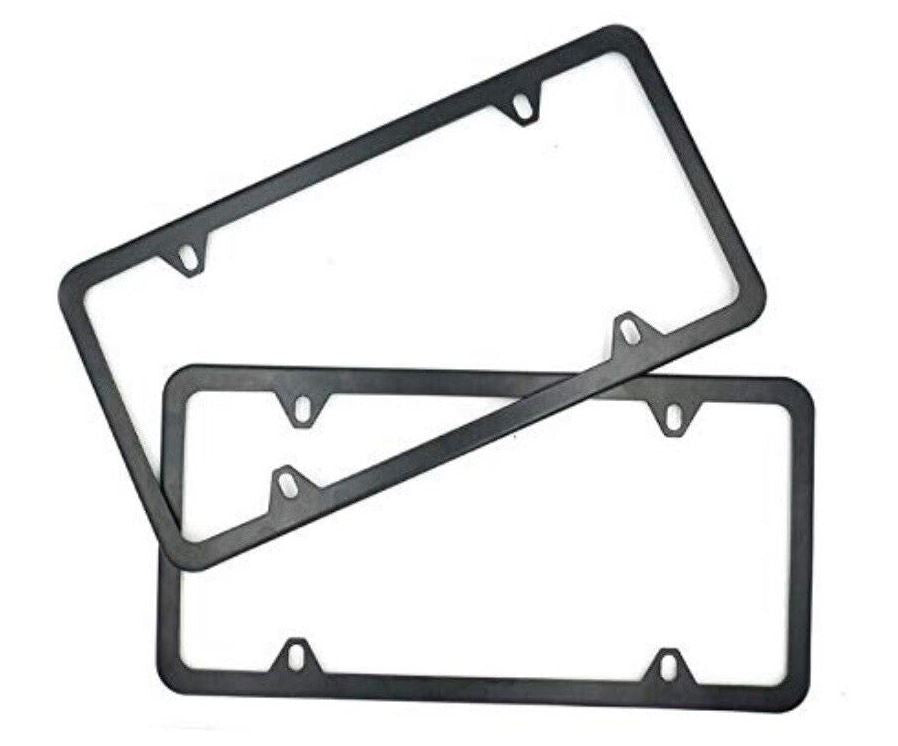 Car license plate frame cover cap, trunk ultra-thin metallic black, suitable for Honda