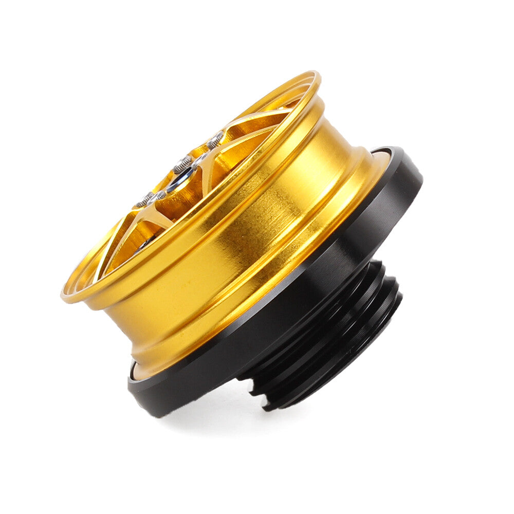 Gold Chrome Aluminum Engine Oil Cap Tank Cover Filler for Honda Q