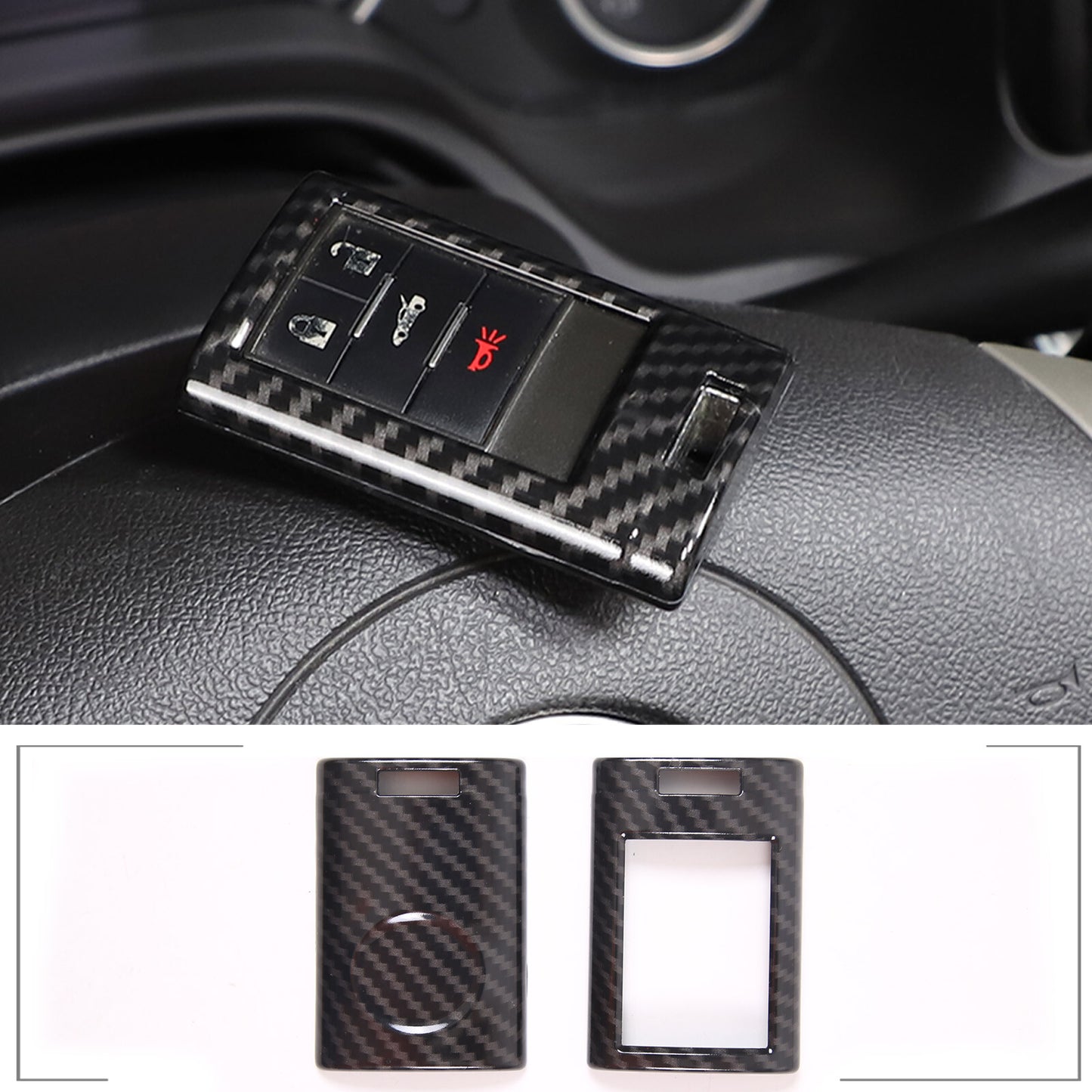 Carbon ABS Car Remote Key Cover (Fob) for Chevrolet for Corvette C7 2014-2019 ( ) Q