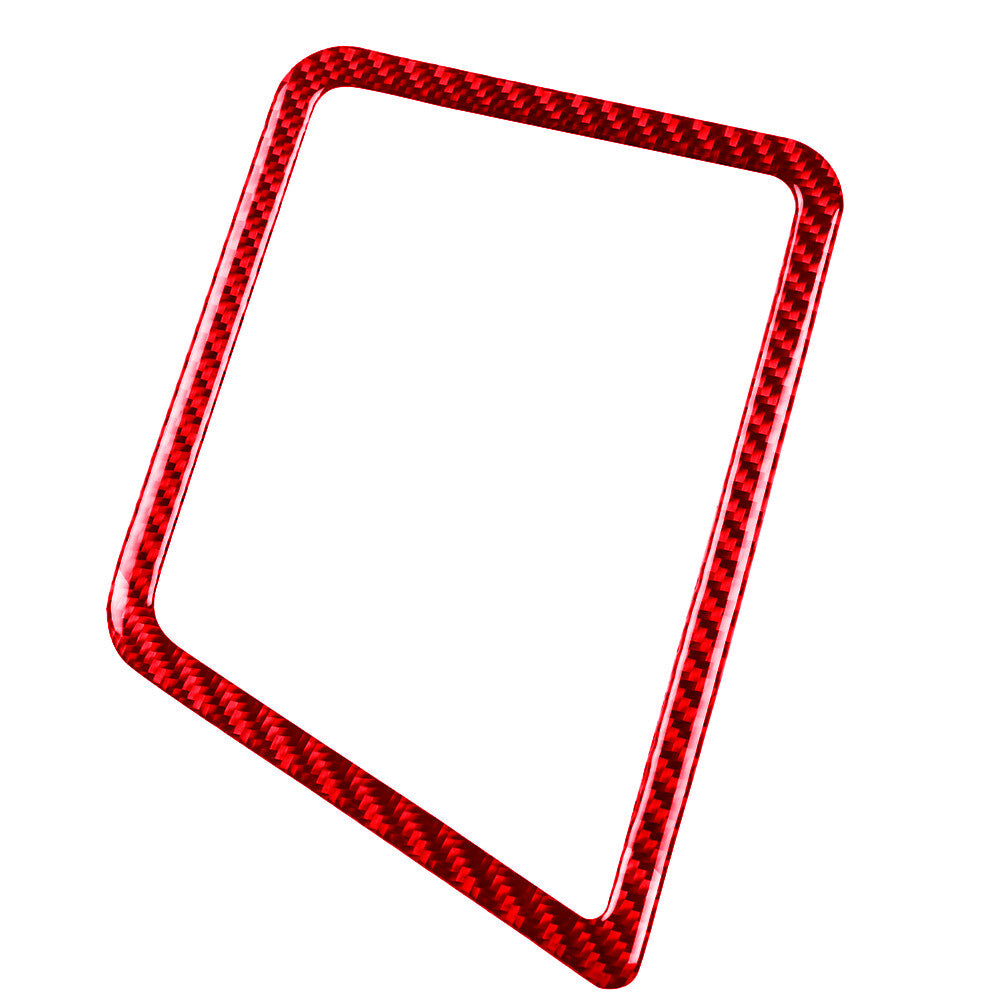 Red Carbon Fiber Gear Shift Frame Trim Cover for Dodge for Challenger 2008-2014