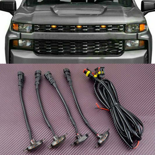 4xFront Grille LED Light Grill Fit for Bronco Sport 2021-2023 v
