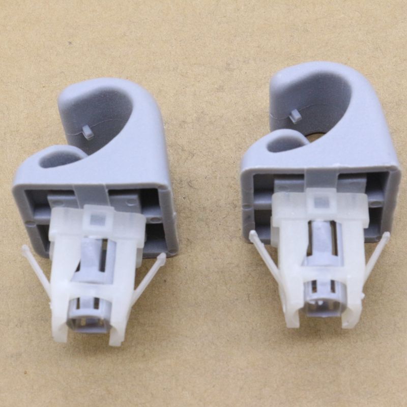 2. Gray sunshade clips for Toyota for Camry , for Corolla , Highlander, RAV4, and Prius (left and right sides)
