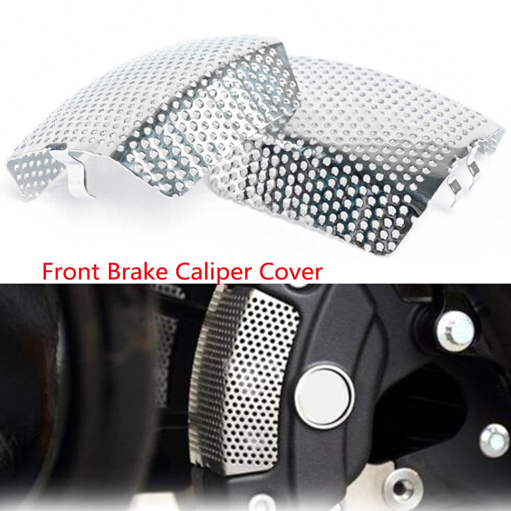 Chrome front brake caliper insert kit protector for Harley-Davidson Touring models - n