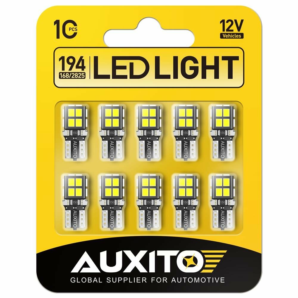 10* AUXITO 194 t10 LED Canbus high-current white light 168 2825 W5W Q