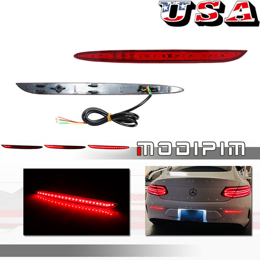 One pair of LED rear reflector brake light tail for 17-23 for Benz C300 C300 & 17-20 AMG GT- v