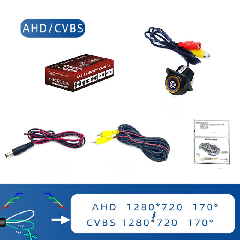 Car AHD /CVBS 170¡ã Degree Reverse Backup Lens Camera Rear View Parking Cam v