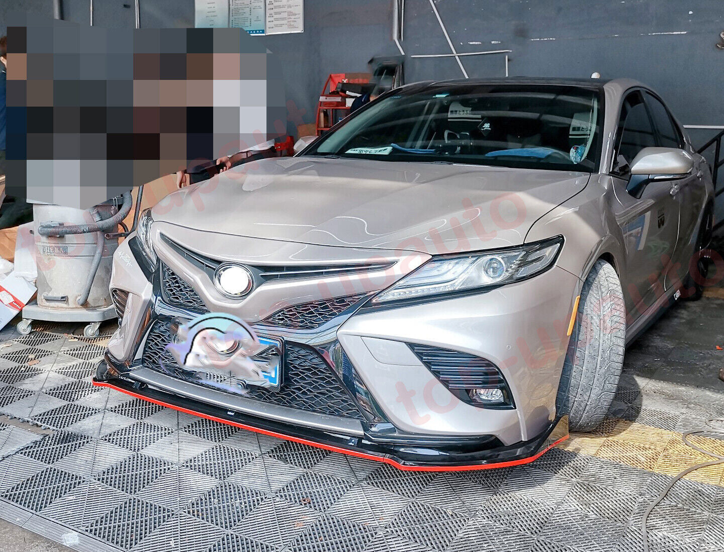 TRD style RED Black Front Bumper Lip Spoiler Cover Trim for Camry 18-20 B n