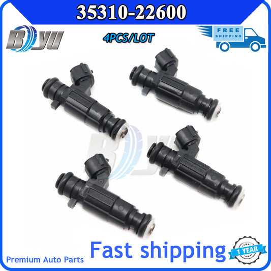 Brand new 4-piece fuel injector kit for Hyundai Accent 00-05 1.5L 1.6L I4 35310-22600- v