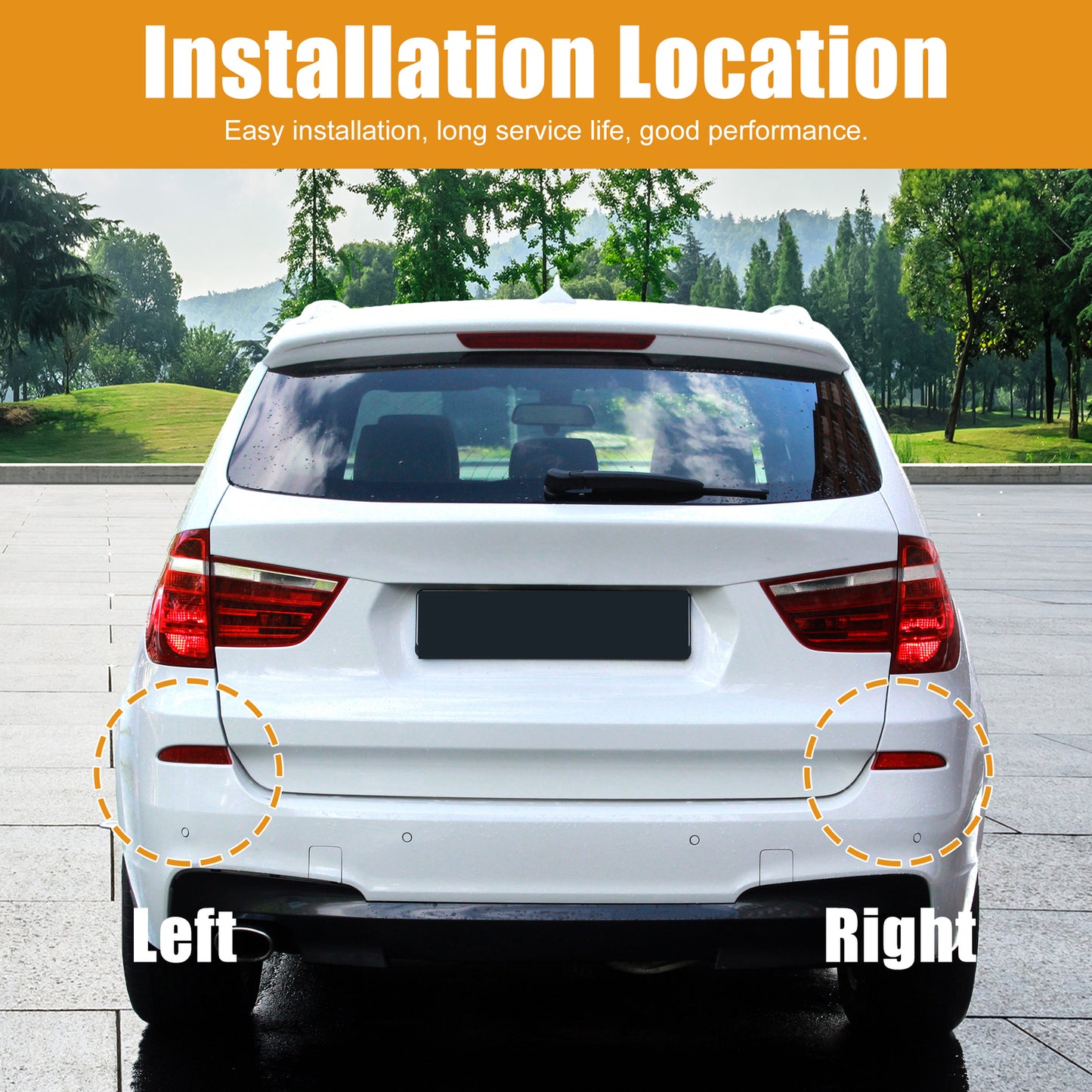 NEW 1Pair Rear Bumper Reflector Left+Right 63147217315 63147217316 for X3 n